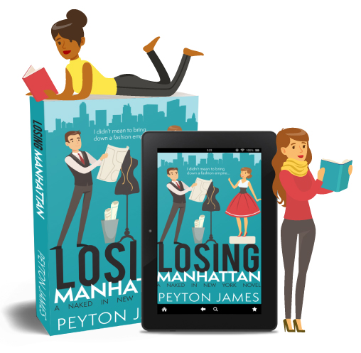 People sitting on a paperback of Losing Manhattan